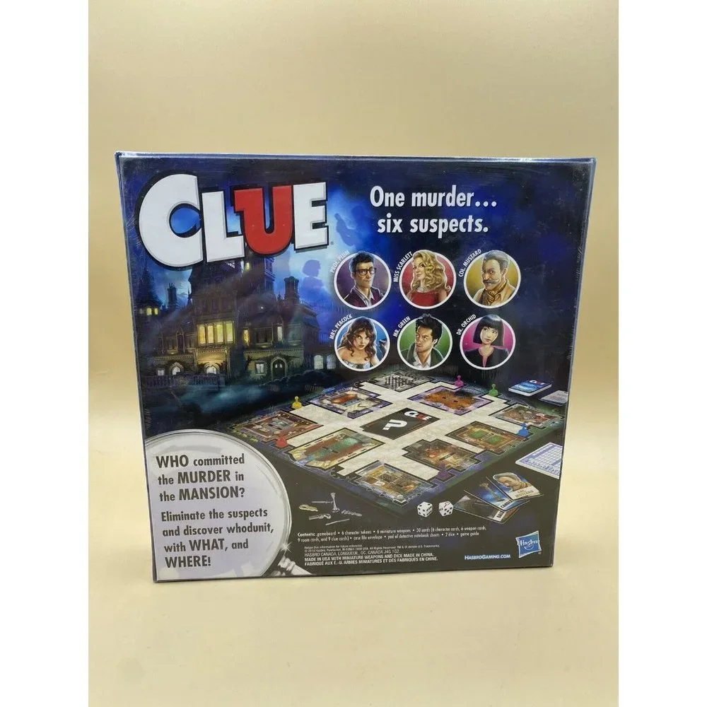 New Clue Board Game by Hasbro Gaming Mystery Classic 2018